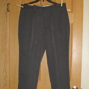 Haggar Gray Men's Pants 34 x 29 Plain Front Black Label Wrinkle Free NWT